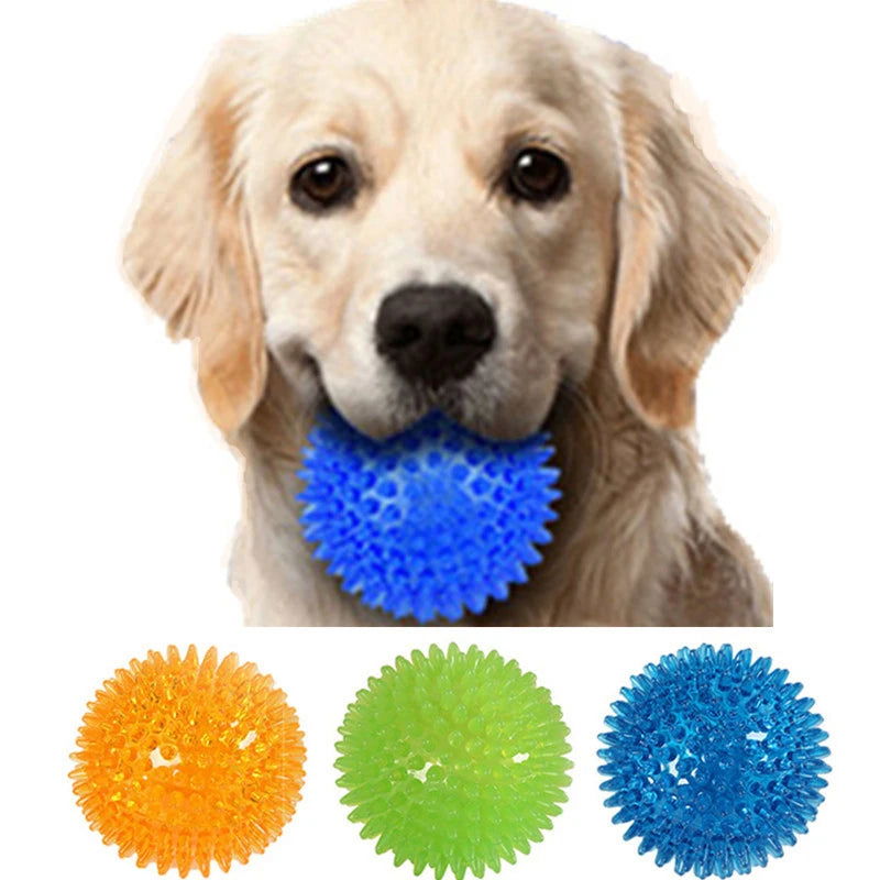 Dog Sounding Toy Squeaky Tooth Cleaning Ball -