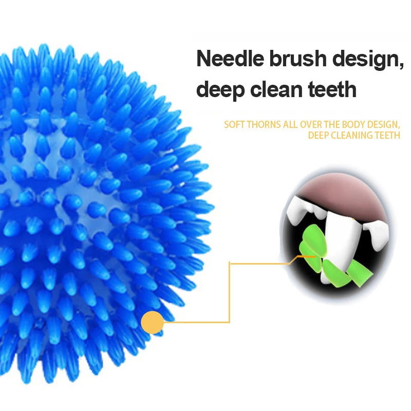 Dog Sounding Toy Squeaky Tooth Cleaning Ball -
