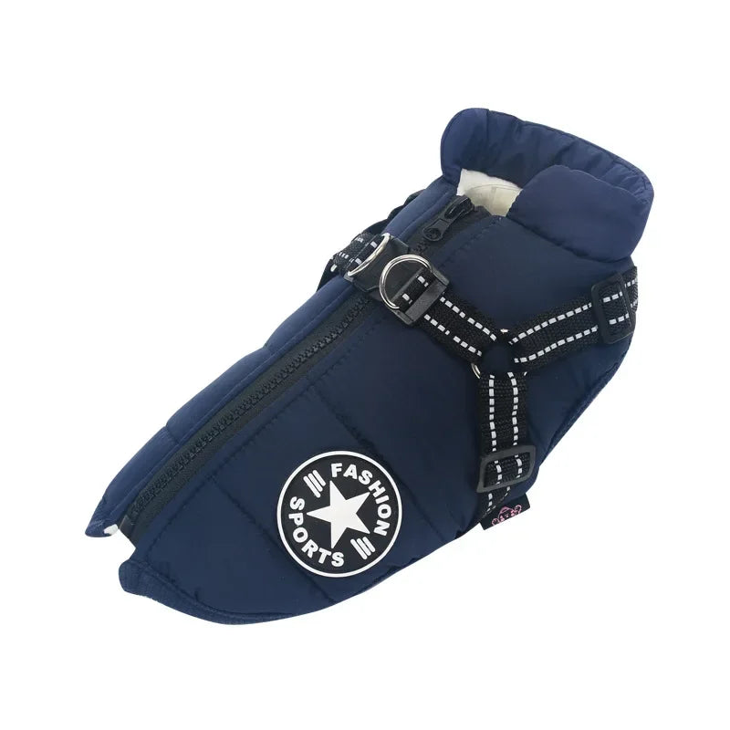 Waterproof Dog Jacket With Harness -