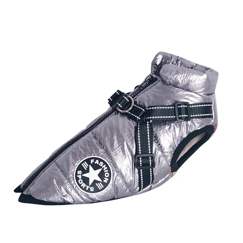 Waterproof Dog Jacket With Harness -