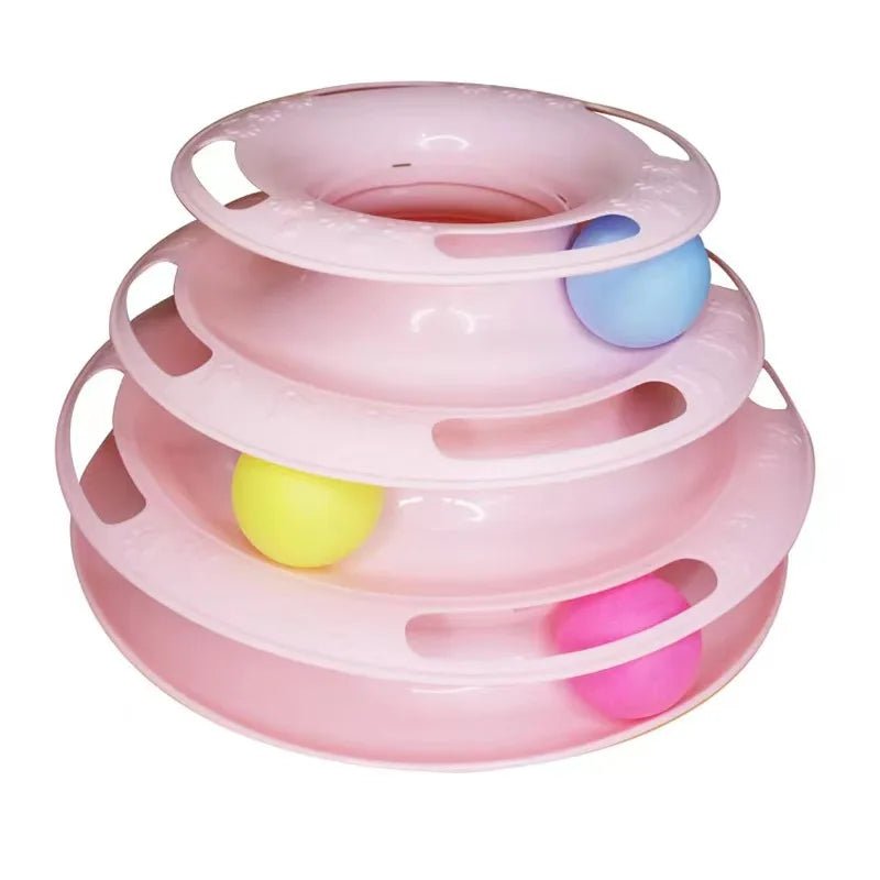 4-Level Cat Toy Tower with Roller Balls – Interactive Puzzle and Intelligence Training for Cats -  