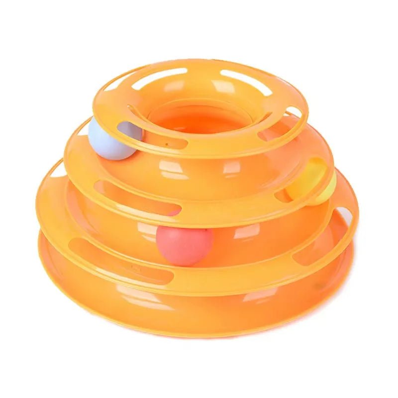 4-Level Cat Toy Tower with Roller Balls – Interactive Puzzle and Intelligence Training for Cats -  