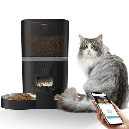 4L WiFi Automatic Cat and Dog Food Dispenser Feeder with Camera -  