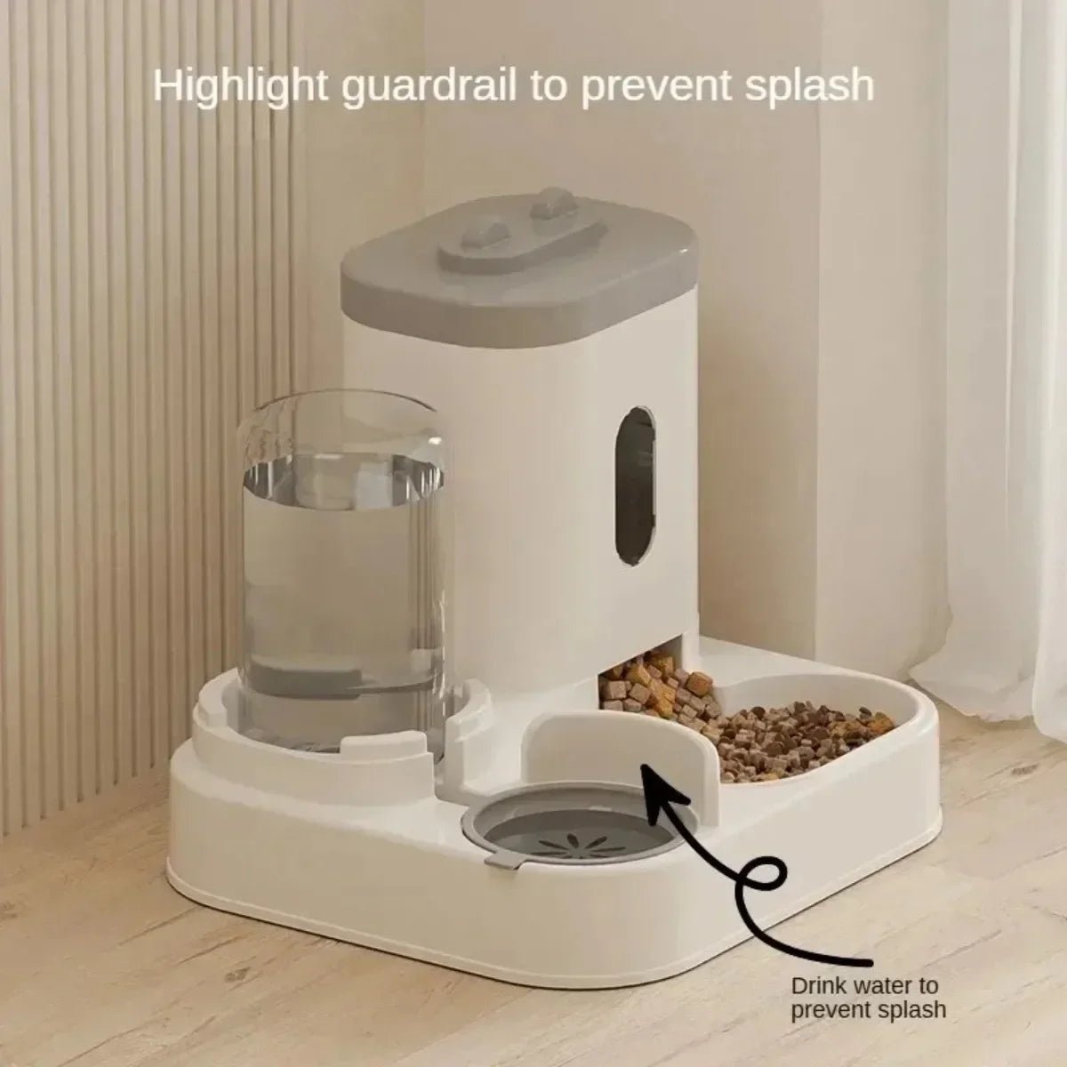 Automatic Dog Cat Feeder With Water Fountain -  