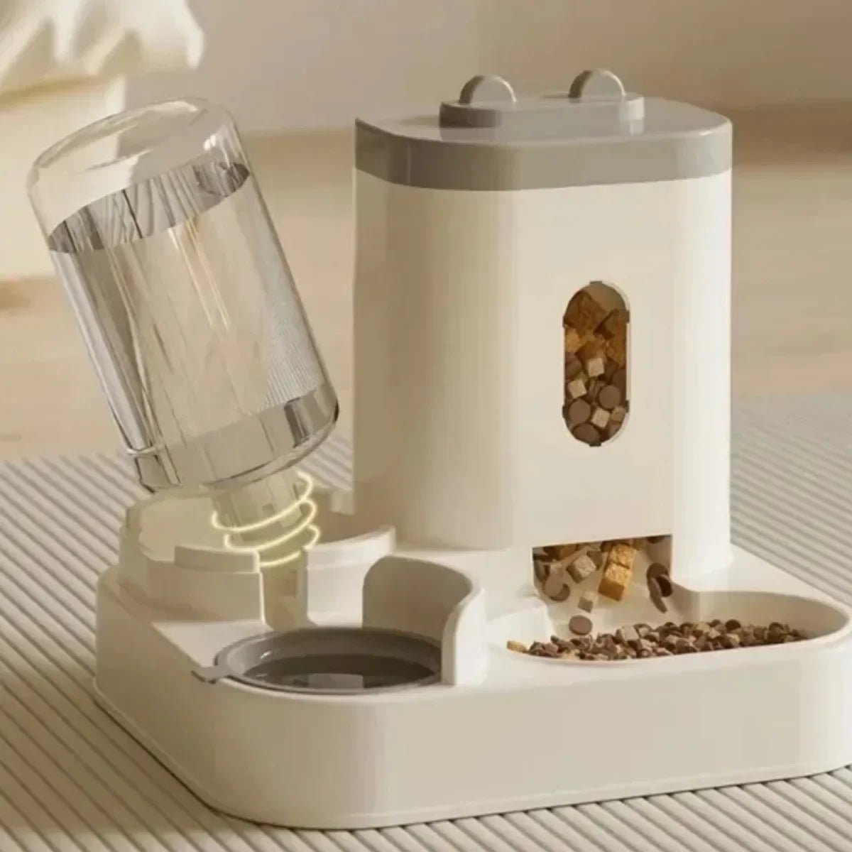 Automatic Dog Cat Feeder With Water Fountain -  