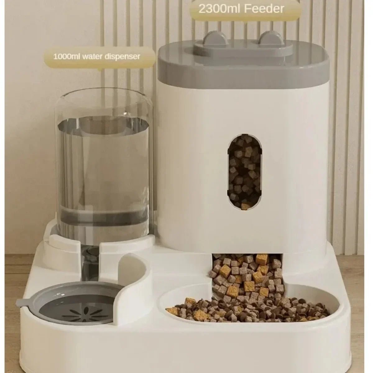 Automatic Dog Cat Feeder With Water Fountain -  