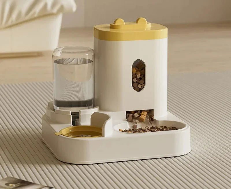 Automatic Dog Cat Feeder With Water Fountain -  
