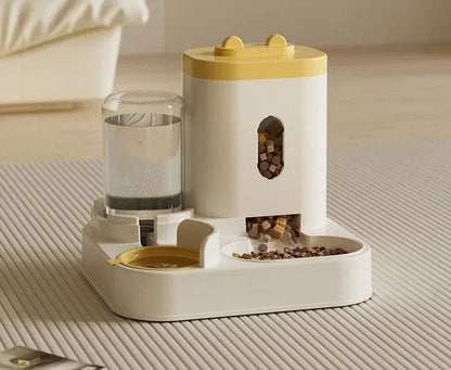 Automatic Dog Cat Feeder With Water Fountain -  