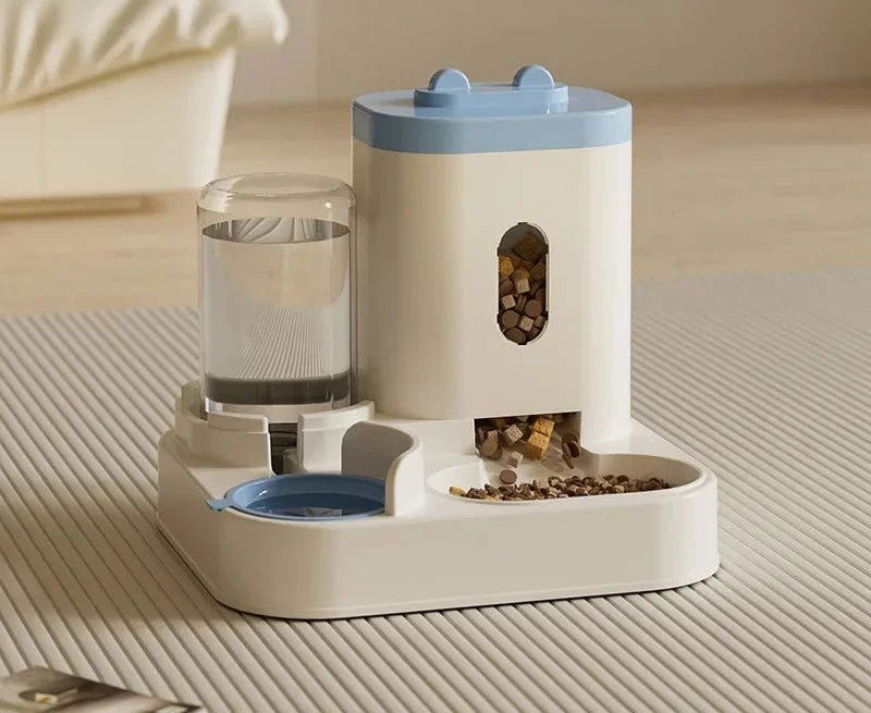 Automatic Dog Cat Feeder With Water Fountain -  
