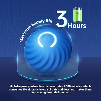 Automatic Moving Dog Toy Ball - USB Rechargeable Bouncing & Rolling Interactive Pet Toy -  