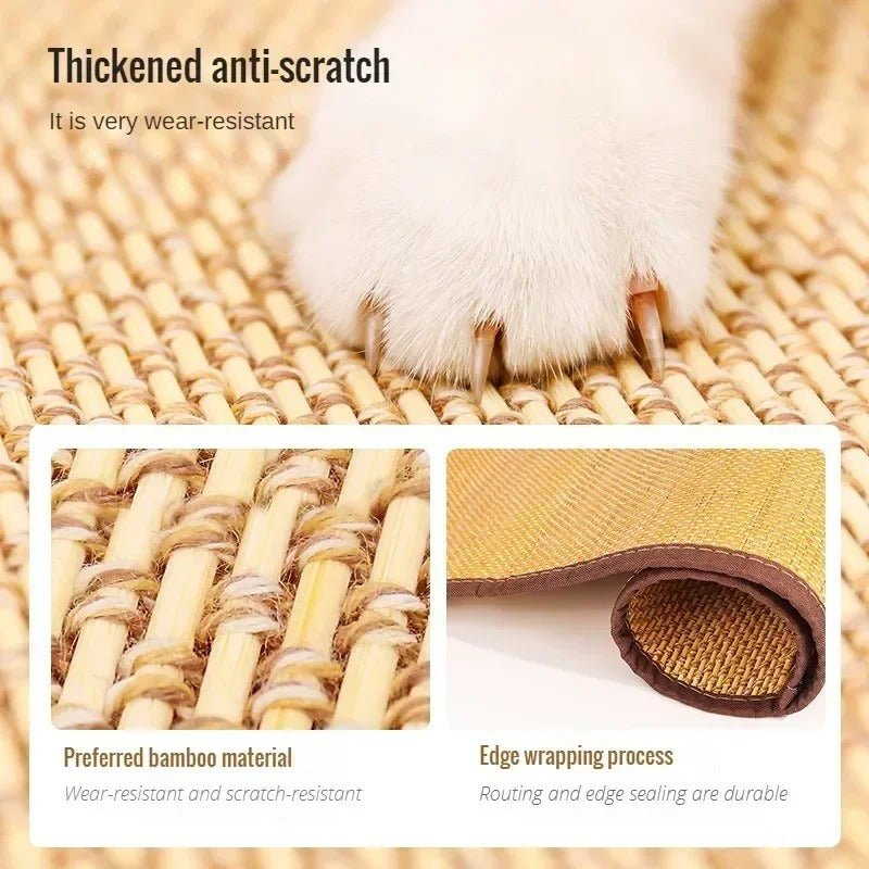 Bamboo Anti-Scratching Cat Mat -  