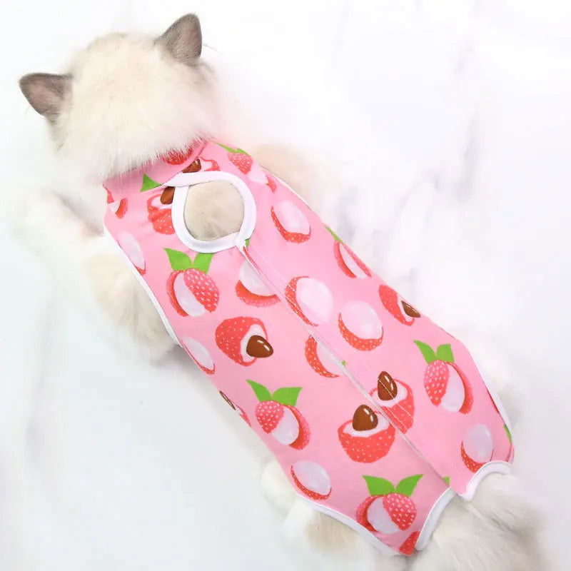 Cat Sterilization Recovery Suit – Anti-Lick Jumpsuit for Small Dogs & Cats After Surgery -  