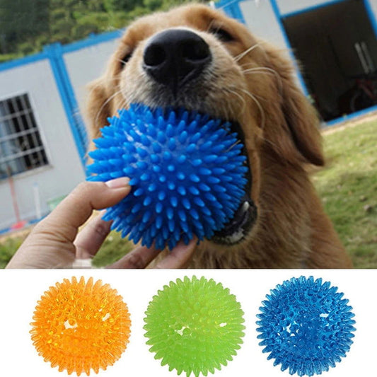 Dog Sounding Toy Squeaky Tooth Cleaning Ball -  