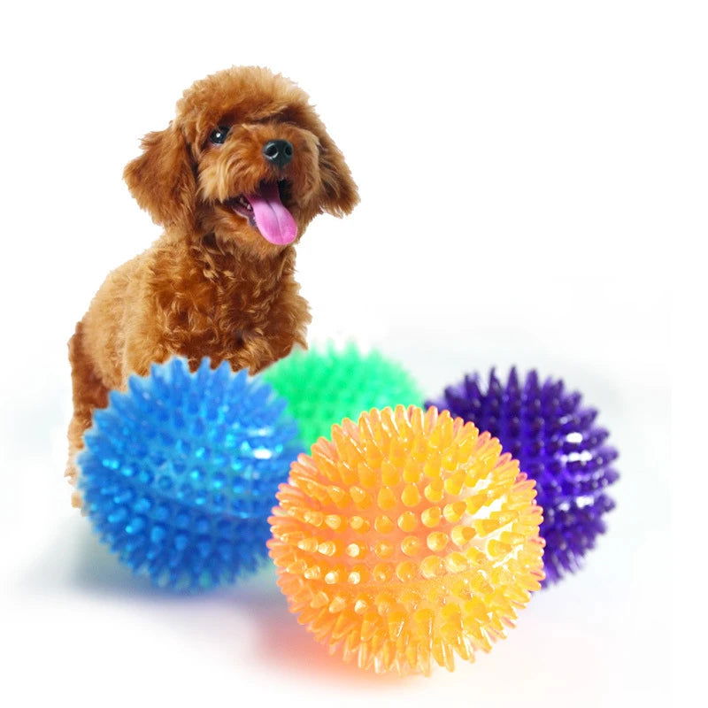 Dog Sounding Toy Squeaky Tooth Cleaning Ball -  