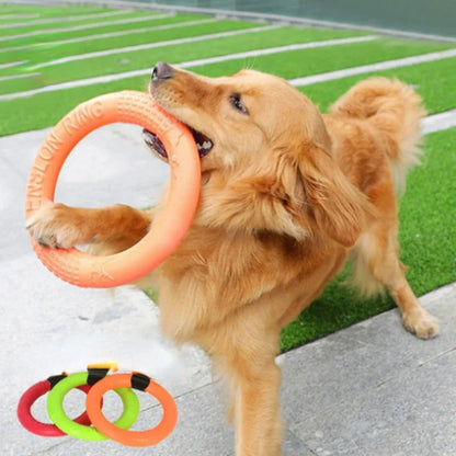 Dog Training Flying Ring – Interactive Puller Toy, Plaque & Tartar Prevention - 