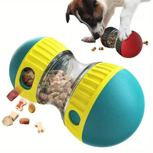 Dog Tumbler Leaky Food Ball – Slow Feeder for Intelligent Play, Stomach Protection, and Mental Stimulation - 
