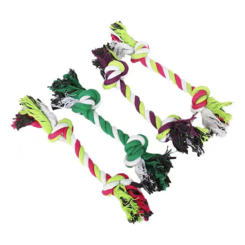 Durable Dog Toy Carrot Knot Rope Ball – Cotton Rope Chew Toy for Puppy Teeth Cleaning -  