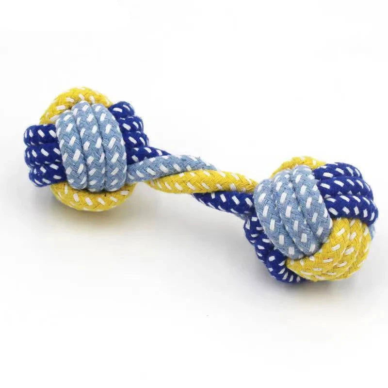 Durable Dog Toy Carrot Knot Rope Ball – Cotton Rope Chew Toy for Puppy Teeth Cleaning -  