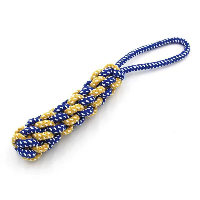 Durable Dog Toy Carrot Knot Rope Ball – Cotton Rope Chew Toy for Puppy Teeth Cleaning -  