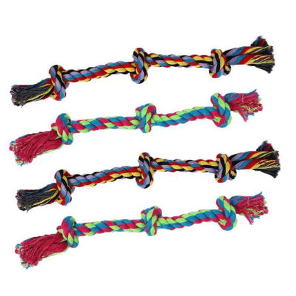 Durable Dog Toy Carrot Knot Rope Ball – Cotton Rope Chew Toy for Puppy Teeth Cleaning -  