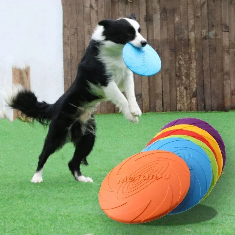 Durable Silicone Dog Frisbee - Flying Disc for Training and Fetch -  