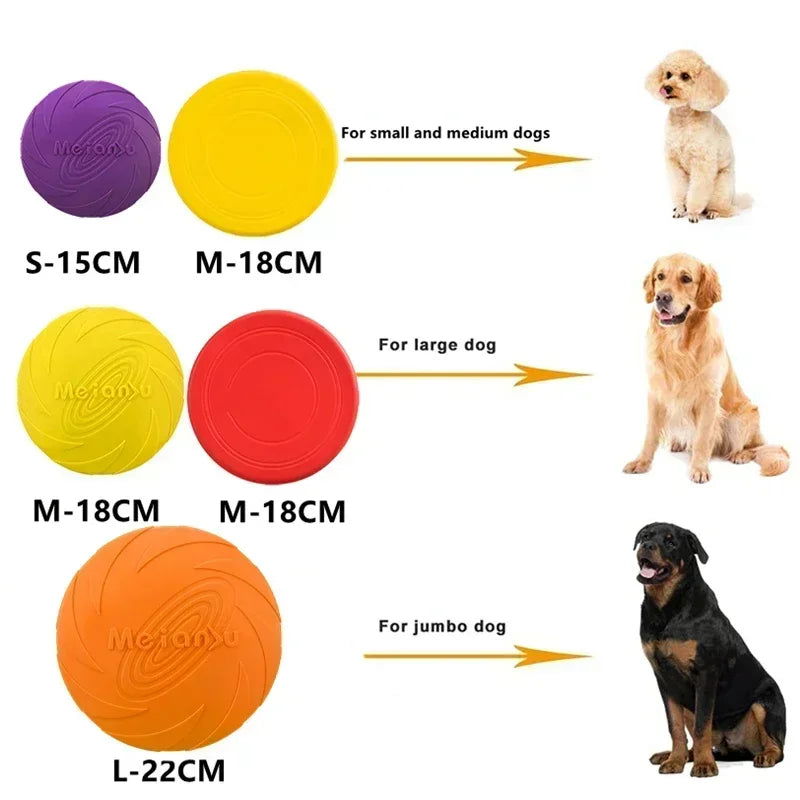 Durable Silicone Dog Frisbee - Flying Disc for Training and Fetch -  