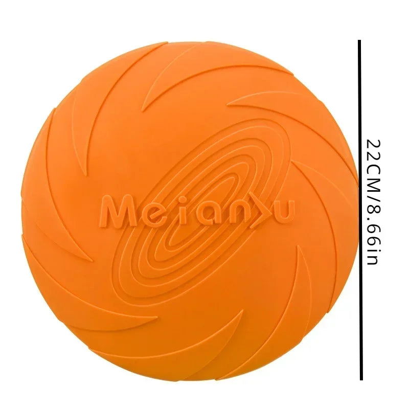 Durable Silicone Dog Frisbee - Flying Disc for Training and Fetch -  