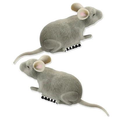 Electric Mouse Toys Cat Play Automatic Escape Robot Vibration Crawling Battery Operated Plush Mouse Pet Interaction Plaything -  