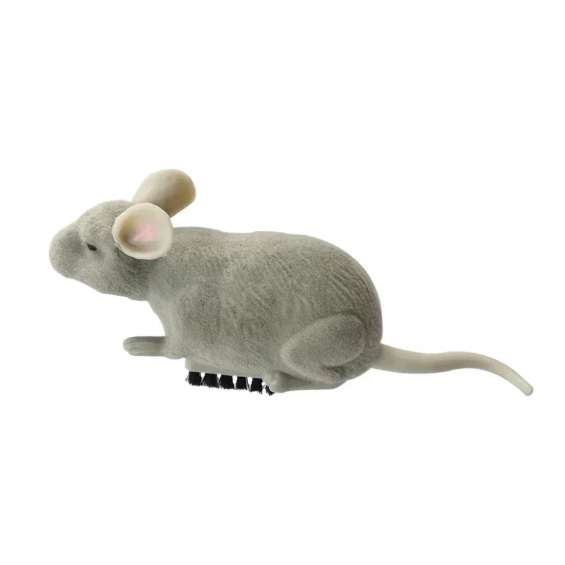 Electric Mouse Toys Cat Play Automatic Escape Robot Vibration Crawling Battery Operated Plush Mouse Pet Interaction Plaything -  