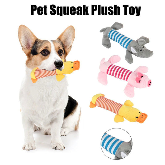 Fleece Squeaky Chew Sound Plush Toys for Dogs - 