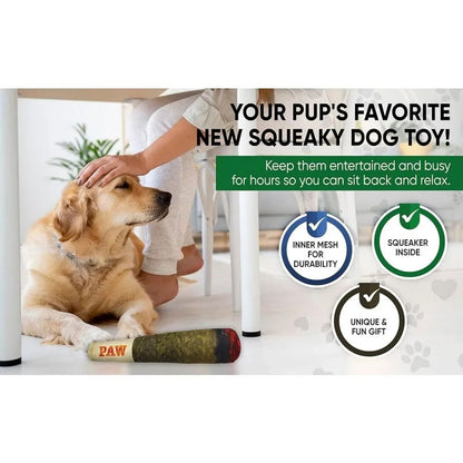 Funny Doggy Doobie Plush Squeaky Toy - 
