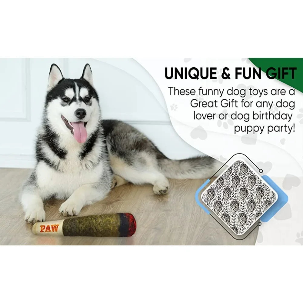 Funny Doggy Doobie Plush Squeaky Toy - 