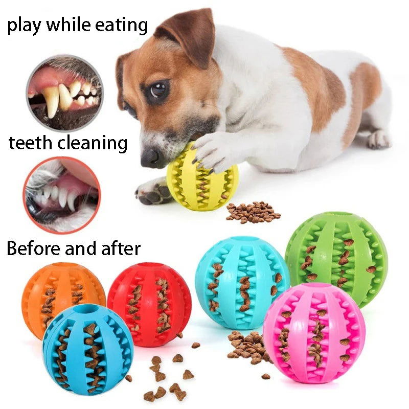 Natural Rubber Dog Chew Toys for Tooth Cleaning - 