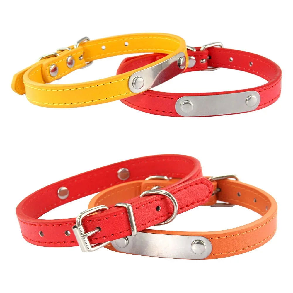 Personalized Dog Leather Collar - 