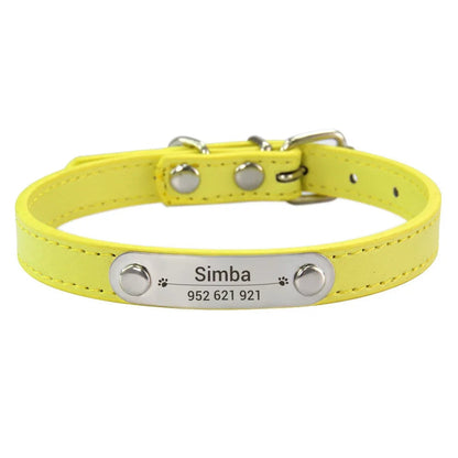 Personalized Dog Leather Collar - 