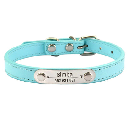 Personalized Dog Leather Collar - 