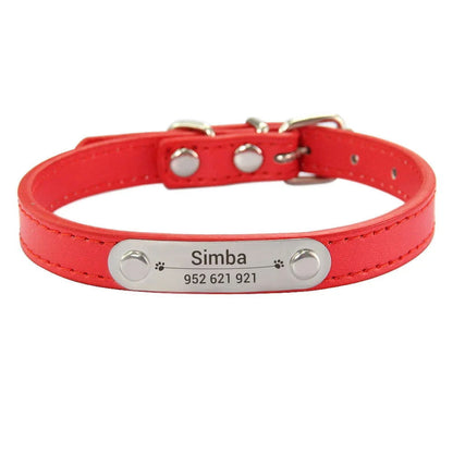 Personalized Dog Leather Collar - 