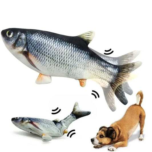 Realistic Interactive Plush Fish Toy for Cats and Dogs - 