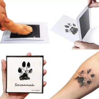 Pet Paw Print Impression Kit with Non-Toxic Ink Pad for Dogs and Cats