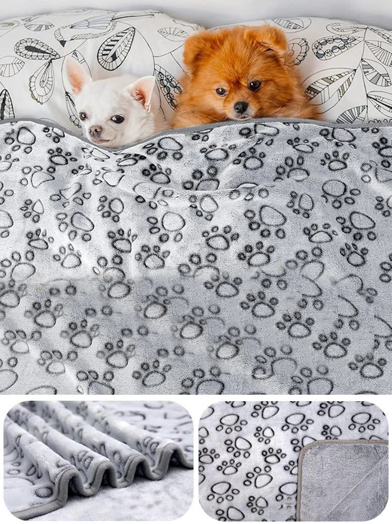 Soft Fluffy Warm Pet Blanket - Cozy Comfort Mat for Cats and Dogs