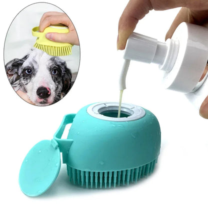 Soft Silicone Pet Bath Massage Gloves - Grooming Brush for Dogs and Cats