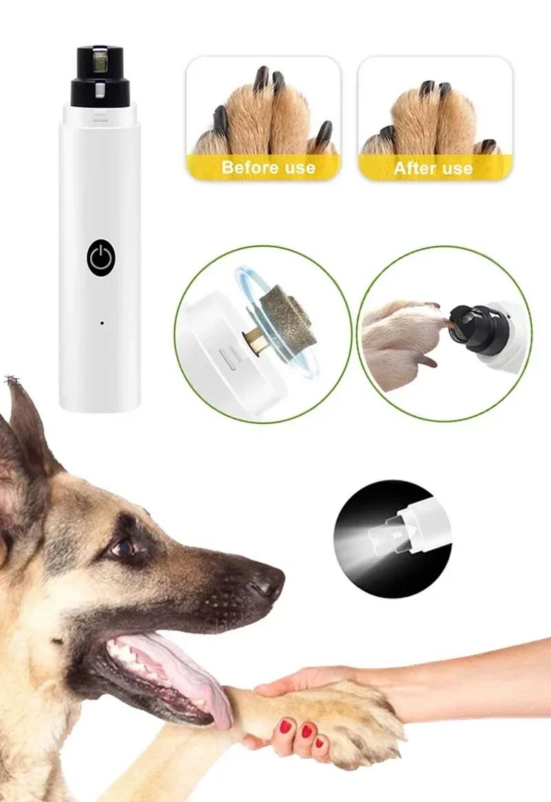 Rechargeable Electric Pet Nail Grinder - USB Charging Nail Clipper for Dogs and Cats