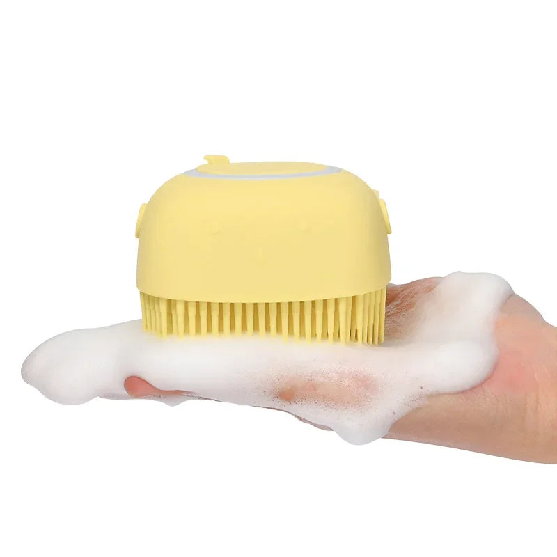 Soft Silicone Pet Bath Massage Gloves - Grooming Brush for Dogs and Cats