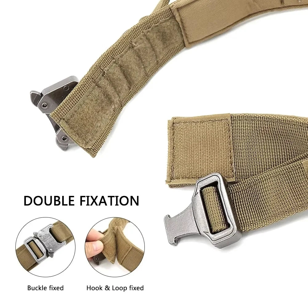 Tactical Police Dog Collar, Military Adjustable Nylon for German Shepherd, Durable Training & Walking Collar - 