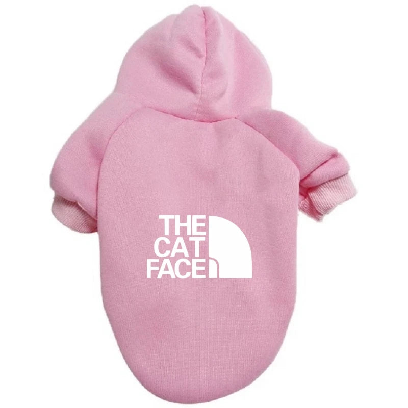 The Cat Face - Fashion Cat Hoodie Fleece Jumper for Kittens & Small Pets - 