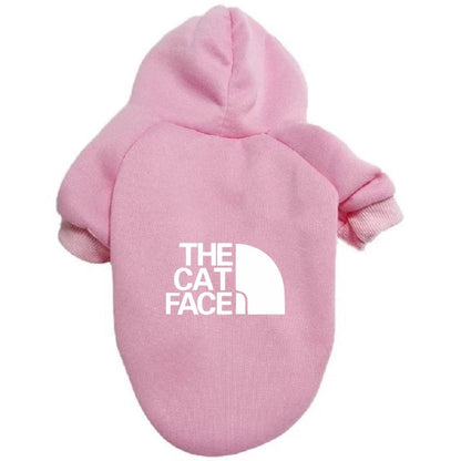 The Cat Face - Fashion Cat Hoodie Fleece Jumper for Kittens & Small Pets - 