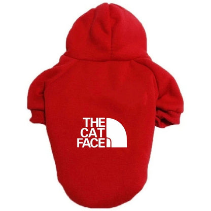 The Cat Face - Fashion Cat Hoodie Fleece Jumper for Kittens & Small Pets - 