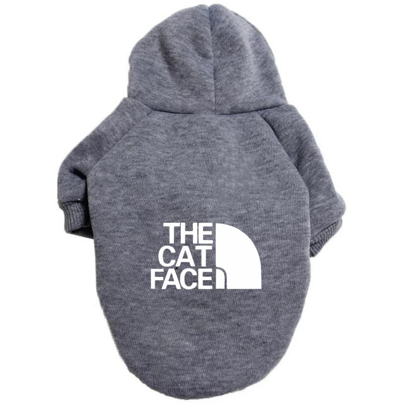 The Cat Face - Fashion Cat Hoodie Fleece Jumper for Kittens & Small Pets - 