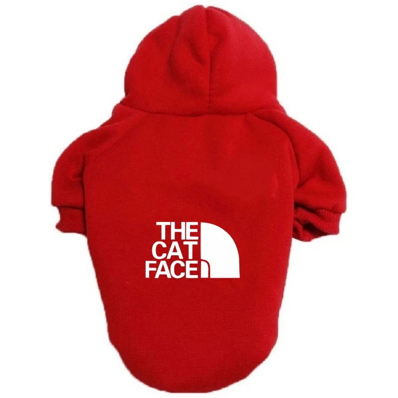 The Cat Face - Fashion Cat Hoodie Fleece Jumper for Kittens & Small Pets - 
