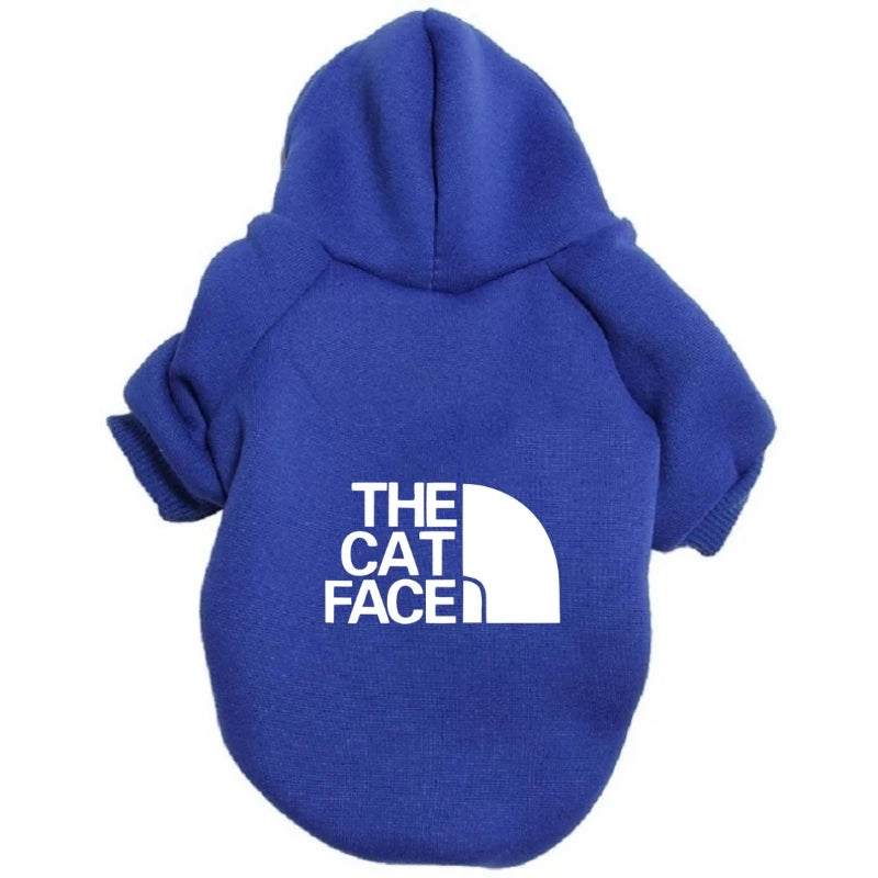 The Cat Face - Fashion Cat Hoodie Fleece Jumper for Kittens & Small Pets - 